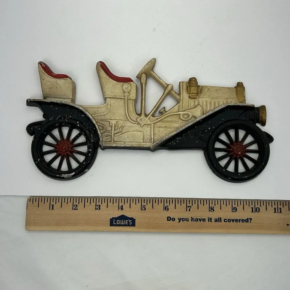 Vintage Midwest Cast Aluminum Wall Hanging Plaques Car Collectibles Set of 3